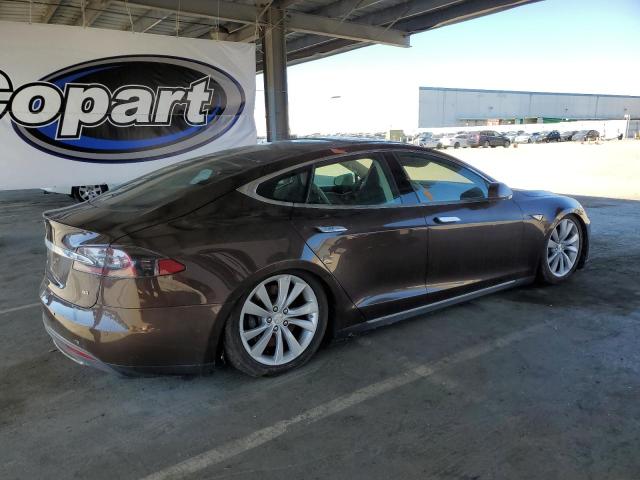 5YJSA1H10EFP67025 - 2014 TESLA MODEL S 棕色 照片 3