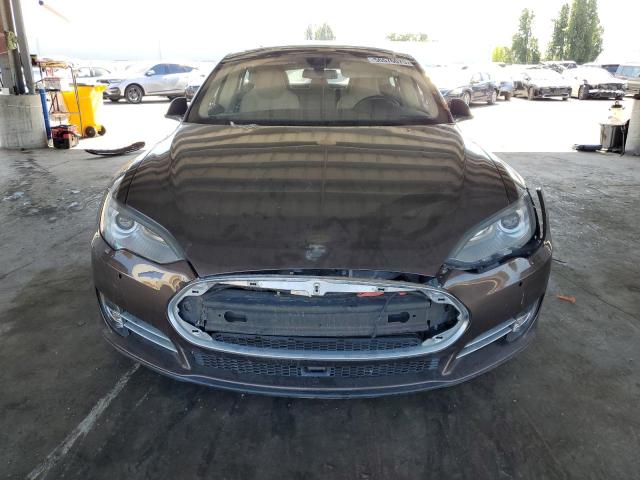 5YJSA1H10EFP67025 - 2014 TESLA MODEL S 棕色 照片 5