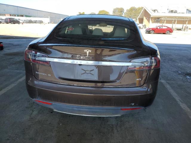 5YJSA1H10EFP67025 - 2014 TESLA MODEL S 棕色 照片 6