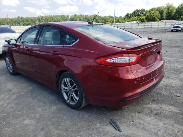 3FA6P0LU3FR118501 - 2015 FORD FUSION SE HYBRID RED photo 2