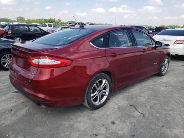 3FA6P0LU3FR118501 - 2015 FORD FUSION SE HYBRID RED photo 3