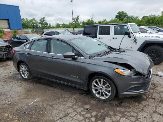 3FA6P0LU7HR374028 - 2017 FORD FUSION SE HYBRID GRAY photo 4