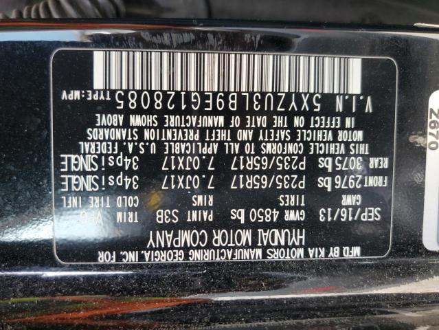 5XYZU3LB9EG128085 - 2014 HYUNDAI SANTA FE S BLACK photo 13