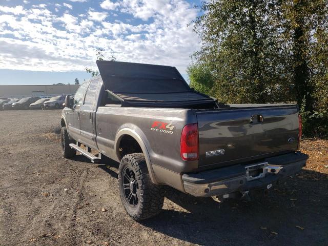 1FTWW31P95EC12458 - 2005 FORD F350 SRW SUPER DUTY GRAY photo 3