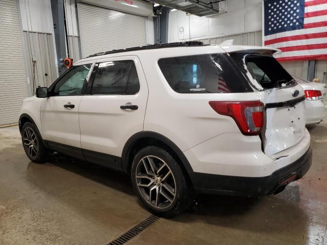 1FM5K8GT0HGA18351 - 2017 FORD EXPLORER SPORT WHITE photo 2