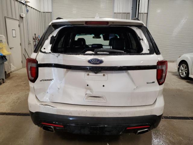 1FM5K8GT0HGA18351 - 2017 FORD EXPLORER SPORT WHITE photo 6