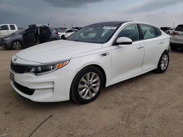 5XXGU4L39GG057225 - 2016 KIA OPTIMA EX WHITE photo 1