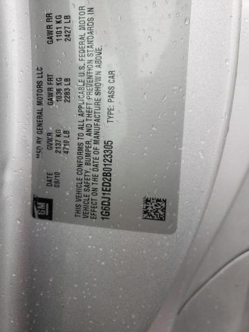 1G6DJ1ED2B0123305 - 2011 CADILLAC CTS PERFORMANCE COLLECTION Серебристый фото 12