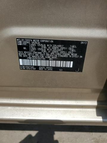 JTMBF4DV9C5057745 - 2012 TOYOTA RAV4 金色 照片 14