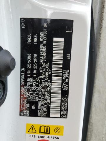 JTJBARBZ7J2152849 - 2018 LEXUS NX 300 BASE თეთრი ფოტო 12