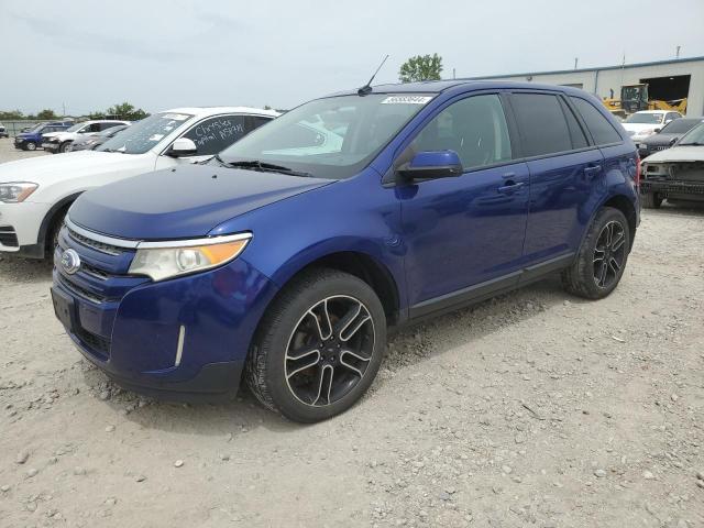 2FMDK4JCXEBA90433 - 2014 FORD EDGE SEL BLUE photo 1