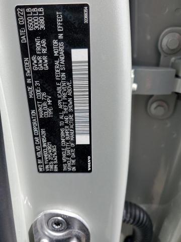 YV4H60CL9N1854281 - 2022 VOLVO XC90 T8 RECHARGE INSCRIPTION SILVER photo 10