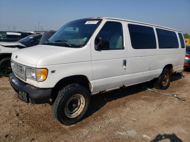 1FBSS31L81HA02910 - 2001 FORD ECONOLINE E350 SUPER DUTY WAGON WHITE photo 1