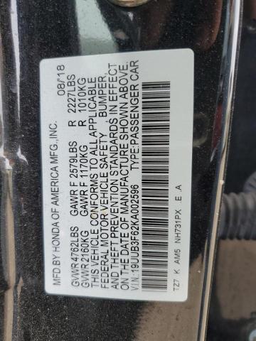 19UUB3F62KA002596 - 2019 ACURA TLX TECHNOLOGY 黑色 照片 13