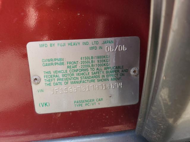 JF1SG67617H714674 - 2007 SUBARU FORESTER 2.5X LL BEAN RED photo 12