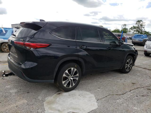 5TDGZRAH5LS503523 - 2020 TOYOTA HIGHLANDER XLE BLACK photo 3