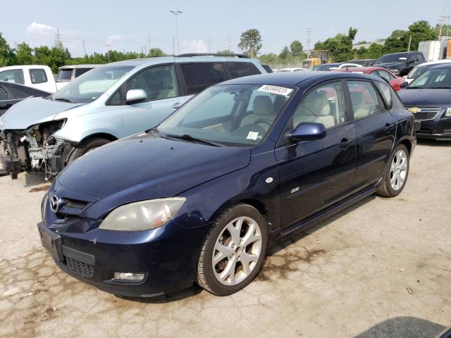 JM1BK343081174357 - 2008 MAZDA 3 HATCHBACK BLUE photo 1