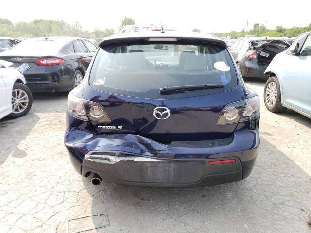 JM1BK343081174357 - 2008 MAZDA 3 HATCHBACK BLUE photo 6