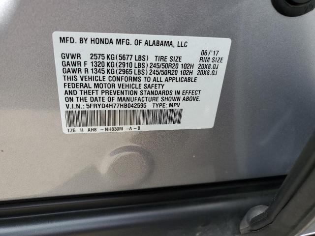 5FRYD4H77HB042595 - 2017 ACURA MDX TECHNOLOGY SILVER photo 14