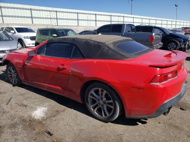 2G1FD3D32F9286218 - 2015 CHEVROLET CAMARO LT RED photo 2