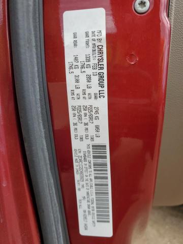 2C4RC1CG5DR659829 - 2013 CHRYSLER TOWN & COU TOURING L RED photo 13