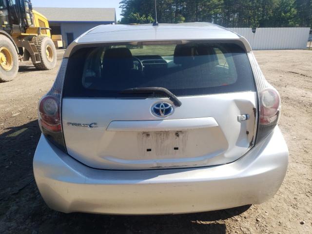 JTDKDTB35C1523521 - 2012 TOYOTA PRIUS C HY SILVER photo 6