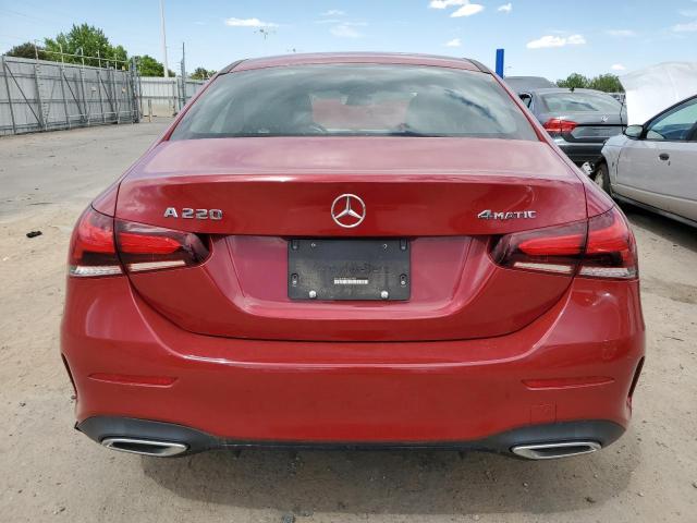 W1K3G4FB5NJ372949 - 2022 MERCEDES-BENZ A 220 4MATIC RED photo 6