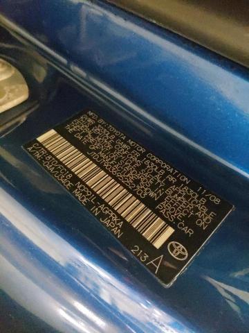 JTDJT903695252703 - 2009 TOYOTA YARIS BLUE photo 10