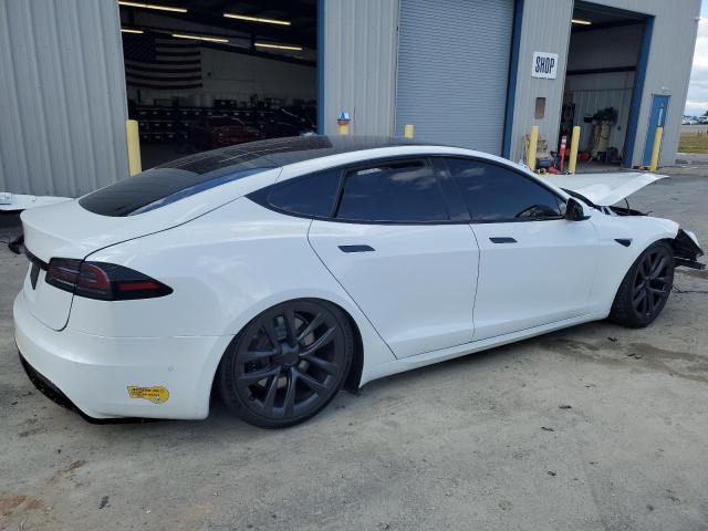 5YJSA1E57NF474679 - 2022 TESLA MODEL S WHITE photo 3