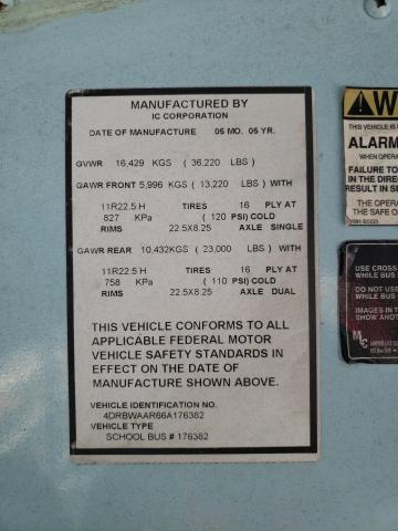 4DRBWAAR66A176382 - 2006 IC CORPORATION 3000 YELLOW photo 10