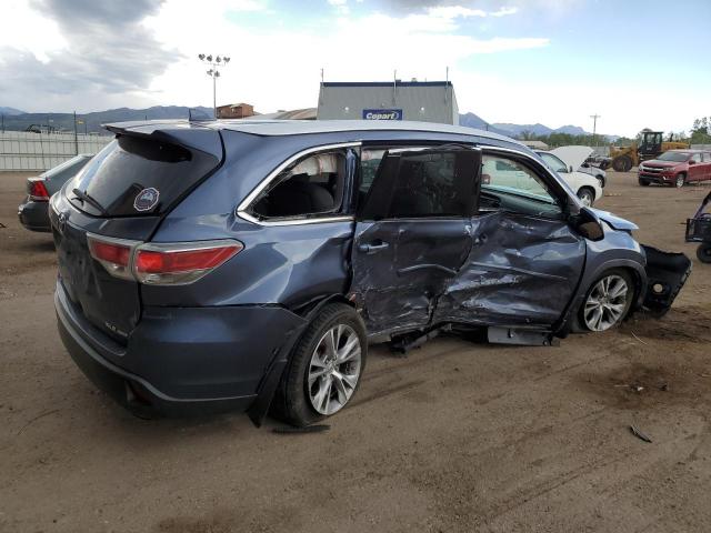 5TDJKRFH2ES066070 - 2014 TOYOTA HIGHLANDER XLE BLUE photo 3