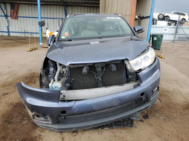 5TDJKRFH2ES066070 - 2014 TOYOTA HIGHLANDER XLE BLUE photo 5