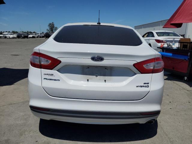 3FA6P0LU2DR249187 - 2013 FORD FUSION SE HYBRID WHITE photo 6