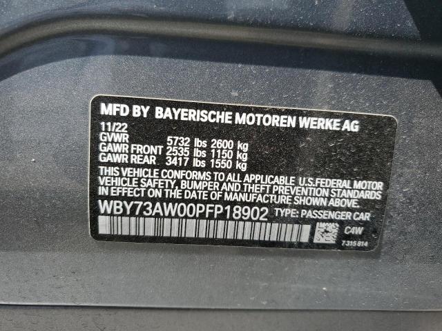 WBY73AW00PFP18902 - 2023 BMW I4 EDRIVE 40 GRAY photo 13
