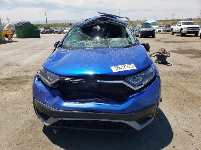 7FARW1H80ME016393 - 2021 HONDA CR-V EXL BLUE photo 5