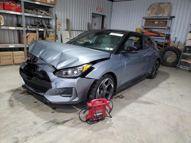 KMHTH6AB2KU009332 - 2019 HYUNDAI VELOSTER TURBO GRAY photo 1