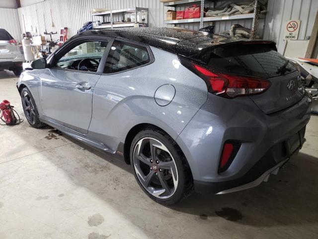 KMHTH6AB2KU009332 - 2019 HYUNDAI VELOSTER TURBO GRAY photo 2