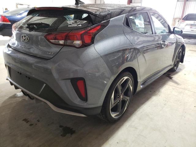 KMHTH6AB2KU009332 - 2019 HYUNDAI VELOSTER TURBO GRAY photo 3