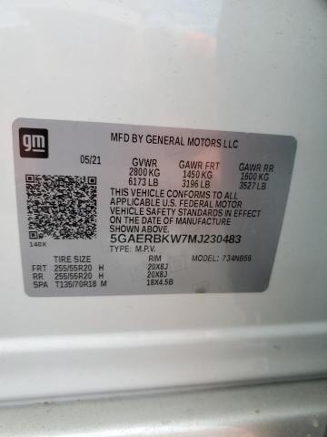 5GAERBKW7MJ230483 - 2021 BUICK ENCLAVE ESSENCE 白色 照片 14