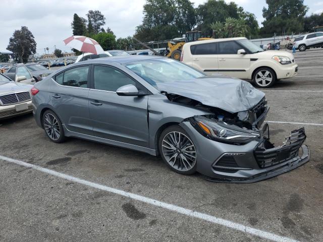 KMHD04LB8JU525464 - 2018 HYUNDAI ELANTRA SPORT GRAY photo 4