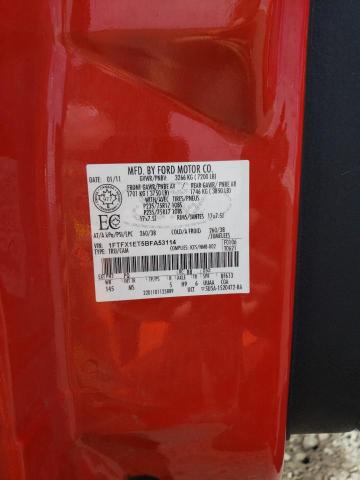 1FTFX1ET5BFA53114 - 2011 FORD F150 SUPER CAB RED photo 12