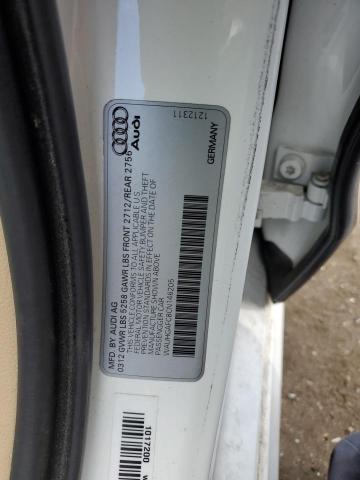 WAUHGAFC8CN146205 - 2012 AUDI A6 PRESTIGE თეთრი ფოტო 12