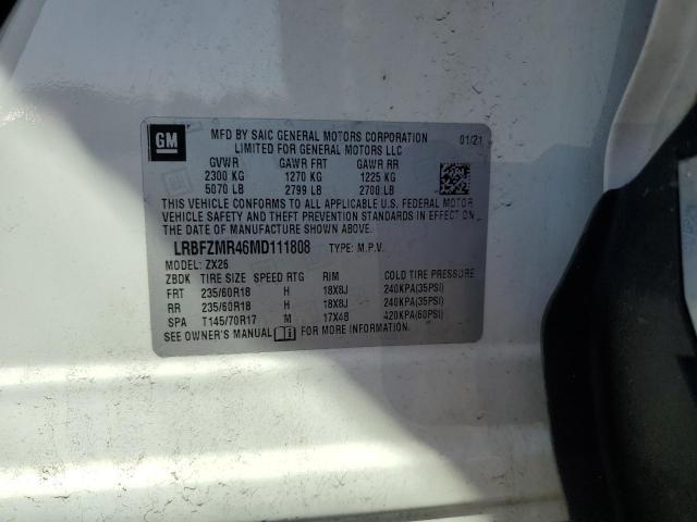 LRBFZMR46MD111808 - 2021 BUICK ENVISION PREFERRED WHITE photo 13