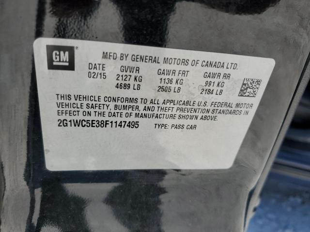 2G1WC5E38F1147495 - 2015 CHEVROLET IMPALA LIM LTZ BLACK photo 12