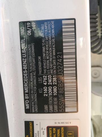 55SWF8EB5LU327421 - 2020 MERCEDES-BENZ C 300 4MATIC WHITE photo 12