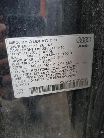 WA1DGAFE0CD005342 - 2012 AUDI Q7 PRESTIGE 黑色 照片 13