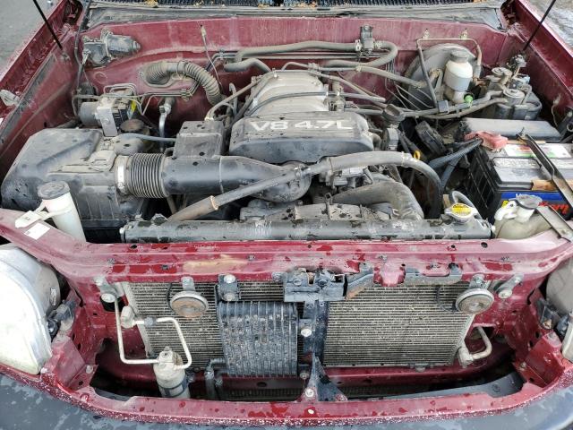 5TBBT4415YS035953 - 2000 TOYOTA TUNDRA ACCESS CAB წითელი ფოტო 11