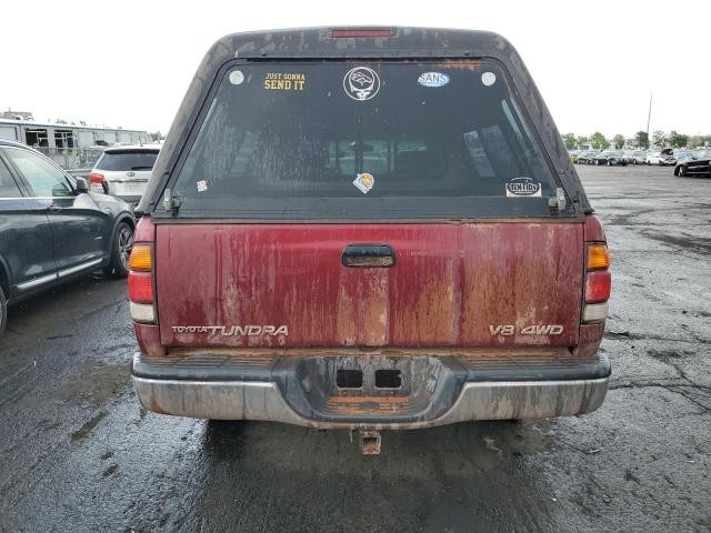 5TBBT4415YS035953 - 2000 TOYOTA TUNDRA ACCESS CAB წითელი ფოტო 6