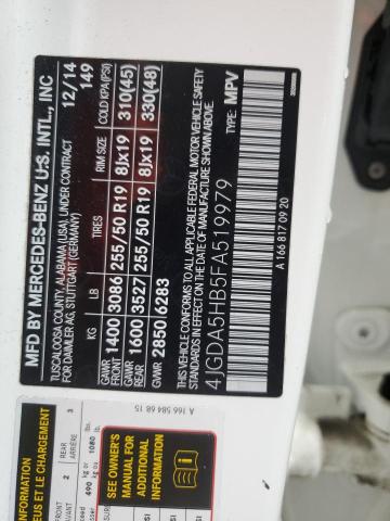 4JGDA5HB5FA519979 - 2015 MERCEDES-BENZ ML 350 4MATIC WHITE photo 13