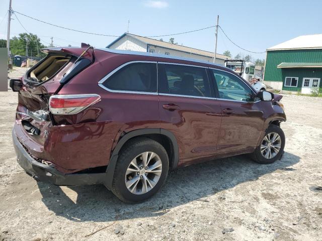 5TDJKRFH8FS179197 - 2015 TOYOTA HIGHLANDER XLE Բորդո լուսանկար 3